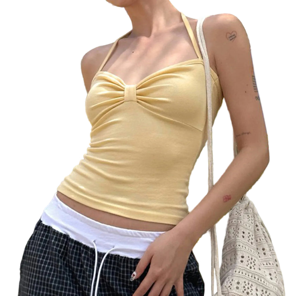 Women's Ruffled Halter-Neck Camisole Top