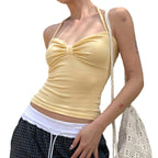 Women's Ruffled Halter-Neck Camisole Top
